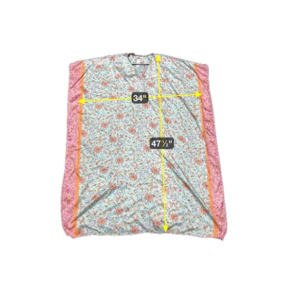 Winlar Womens Floral Caftan One Size Fits Most Polyester Lightweight Boho Roper - Picture 7 of 10